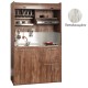Πολυκουζίνα mini kitchen 125cm με φουρνάκι χωρίς ψυγείο απόχρωση πεπαλαιωμένου για ξενώνες & γραφεία