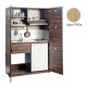 Πολυκουζίνα mini kitchen 125cm απόχρωση ξύλου δρυός ρόζοι με αριστερή γούρνα και μεγάλες πόρτες για φοιτιτικά studios, γραφεία &καταλύματα Πολυκουζίνα mini kitchen 125cm απόχρωση ξύλου δρυός ρόζοι με αριστερή γούρνα και μεγάλες πόρτες για φοιτιτικά studios, γραφεία &καταλύματα