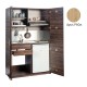 Πολυκουζίνα mini kitchen 125cm απόχρωση ξύλου δρυός ρόζοι με αριστερή γούρνα και μεγάλες πόρτες για φοιτιτικά studios, γραφεία &καταλύματα Πολυκουζίνα mini kitchen 125cm απόχρωση ξύλου δρυός ρόζοι με αριστερή γούρνα και μεγάλες πόρτες για φοιτιτικά studios, γραφεία &καταλύματα