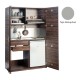 Πολυκουζίνα mini kitchen 125cm απόχρωση γκρι αλουμινίου με αριστερή γούρνα και μεγάλες πόρτες για φοιτιτικά studios, γραφεία &καταλύματα Πολυκουζίνα mini kitchen 125cm απόχρωση γκρι αλουμινίου με αριστερή γούρνα και μεγάλες πόρτες για φοιτιτικά studios, γραφεία &καταλύματα