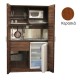 Πολυκουζίνα mini kitchen 125cm απόχρωση ξύλου κερασιάς με αριστερή γούρνα και μεγάλες πόρτες για φοιτιτικά studios, γραφεία &καταλύματα