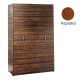Πολυκουζίνα mini kitchen 125cm απόχρωση ξύλου κερασιάς με αριστερή γούρνα και μεγάλες πόρτες για φοιτιτικά studios, γραφεία &καταλύματα