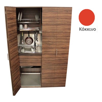 Πολυκουζίνα mini kitchen 125cm απόχρωση κόκκινη με αριστερή γούρνα και μεγάλες πόρτες για φοιτιτικά studios, γραφεία &καταλύματα Πολυκουζίνα mini kitchen 125cm απόχρωση κόκκινη με αριστερή γούρνα και μεγάλες πόρτες για φοιτιτικά studios, γραφεία &καταλύματα