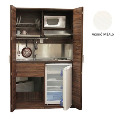 Πολυκουζίνα mini kitchen 125cm απόχρωση λευκή με αριστερή γούρνα και μεγάλες πόρτες για φοιτιτικά studios, γραφεία &καταλύματα Πολυκουζίνα mini kitchen 125cm απόχρωση λευκή με αριστερή γούρνα και μεγάλες πόρτες για φοιτιτικά studios, γραφεία &καταλύματα