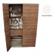 Πολυκουζίνα mini kitchen 125cm απόχρωση λευκή με αριστερή γούρνα και μεγάλες πόρτες για φοιτιτικά studios, γραφεία &καταλύματα