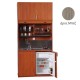 Πολυκουζίνα mini kitchen 125cm με πατάρι & αριστερή γούρνα απόχρωση δρυς μπεζ για ξενώνες, γραφεία & φοιτητικά studio