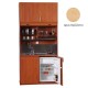 Πολυκουζίνα mini kitchen 125cm με πατάρι & αριστερή γούρνα απόχρωση δρυς για ξενώνες, γραφεία & φοιτητικά studio