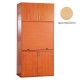 Πολυκουζίνα mini kitchen 125cm με πατάρι & αριστερή γούρνα απόχρωση δρυς για ξενώνες, γραφεία & φοιτητικά studio