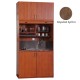 Πολυκουζίνα mini kitchen 125cm με πατάρι & αριστερή γούρνα απόχρωση καρυδιάς για ξενώνες, γραφεία & φοιτητικά studio