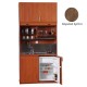 Πολυκουζίνα mini kitchen 125cm με πατάρι & αριστερή γούρνα απόχρωση καρυδιάς για ξενώνες, γραφεία & φοιτητικά studio