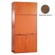 Πολυκουζίνα mini kitchen 125cm με πατάρι & αριστερή γούρνα απόχρωση καρυδιάς για ξενώνες, γραφεία & φοιτητικά studio