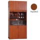 Πολυκουζίνα mini kitchen 125cm με πατάρι & αριστερή γούρνα απόχρωση κερασιάς για ξενώνες, γραφεία & φοιτητικά studio