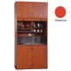 Πολυκουζίνα mini kitchen 125cm με πατάρι & αριστερή γούρνα απόχρωση κόκκινη για ξενώνες, γραφεία & φοιτητικά studio
