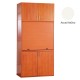 Πολυκουζίνα mini kitchen 125cm με πατάρι & αριστερή γούρνα απόχρωση λευκή για ξενώνες, γραφεία & φοιτητικά studio