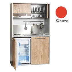 Πολυκουζίνα mini kitchen 125cm απόχρωση κόκκινη με δεξιά γούρνα και πορτάκια για ξενώνες, γραφεία & φοιτητικά studio Πολυκουζίνα mini kitchen 125cm απόχρωση κόκκινη με δεξιά γούρνα και πορτάκια για ξενώνες, γραφεία & φοιτητικά studio