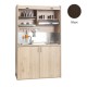 Πολυκουζίνα mini kitchen 125cm απόχρωση βέγγε με αριστερή γούρνα για ξενώνες, γραφεία & φοιτητικά studio