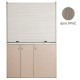 Πολυκουζίνα mini kitchen 140cm απόχρωση δρυς μπεζ με δεξιά γούρνα για ξενώνες, γραφεία & φοιτητικά studio