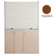 Πολυκουζίνα mini kitchen 140cm απόχρωση κερασιάς με δεξιά γούρνα για ξενώνες, γραφεία & φοιτητικά studio