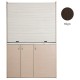 Πολυκουζίνα mini kitchen 140cm απόχρωση βέγγε με δεξιά γούρνα για ξενώνες, γραφεία & φοιτητικά studio