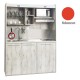 Πολυκουζίνα mini kitchen 160cm απόχρωση κόκκινη για ξενώνες, γραφεία & φοιτητικά studio