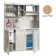 Πολυκουζίνα mini kitchen 160cm απόχρωση δρυς ρόζοι για ξενώνες, γραφεία & φοιτητικά studio Πολυκουζίνα mini kitchen 160cm απόχρωση δρυς ρόζοι για ξενώνες, γραφεία & φοιτητικά studio