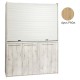Πολυκουζίνα mini kitchen 160cm απόχρωση δρυς ρόζοι για ξενώνες, γραφεία & φοιτητικά studio Πολυκουζίνα mini kitchen 160cm απόχρωση δρυς ρόζοι για ξενώνες, γραφεία & φοιτητικά studio