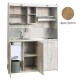 Πολυκουζίνα mini kitchen 160cm απόχρωση δρυς sychro για ξενώνες, γραφεία & φοιτητικά studio Πολυκουζίνα mini kitchen 160cm απόχρωση δρυς sychro για ξενώνες, γραφεία & φοιτητικά studio