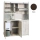 Πολυκουζίνα mini kitchen 160cm απόχρωση βέγγε για ξενώνες, γραφεία & φοιτητικά studio Πολυκουζίνα mini kitchen 160cm απόχρωση βέγγε για ξενώνες, γραφεία & φοιτητικά studio