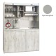 Πολυκουζίνα mini kitchen 160cm απόχρωση γκρι για ξενώνες, γραφεία & φοιτητικά studio