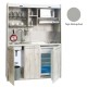 Πολυκουζίνα mini kitchen 160cm απόχρωση γκρι για ξενώνες, γραφεία & φοιτητικά studio