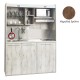Πολυκουζίνα mini kitchen 160cm απόχρωση καρυδιάς για ξενώνες, γραφεία & φοιτητικά studio Πολυκουζίνα mini kitchen 160cm απόχρωση καρυδιάς για ξενώνες, γραφεία & φοιτητικά studio