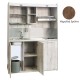 Πολυκουζίνα mini kitchen 160cm απόχρωση καρυδιάς για ξενώνες, γραφεία & φοιτητικά studio Πολυκουζίνα mini kitchen 160cm απόχρωση καρυδιάς για ξενώνες, γραφεία & φοιτητικά studio