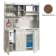 Πολυκουζίνα mini kitchen 160cm απόχρωση καρυδιάς για ξενώνες, γραφεία & φοιτητικά studio Πολυκουζίνα mini kitchen 160cm απόχρωση καρυδιάς για ξενώνες, γραφεία & φοιτητικά studio