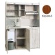 Πολυκουζίνα mini kitchen 160cm απόχρωση κερασιάς για ξενώνες, γραφεία & φοιτητικά studio Πολυκουζίνα mini kitchen 160cm απόχρωση κερασιάς για ξενώνες, γραφεία & φοιτητικά studio