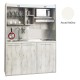 Πολυκουζίνα mini kitchen 160cm απόχρωση λευκή για ξενώνες, γραφεία & φοιτητικά studio