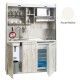 Πολυκουζίνα mini kitchen 160cm απόχρωση λευκή για ξενώνες, γραφεία & φοιτητικά studio