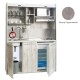 Πολυκουζίνα mini kitchen 160cm απόχρωση πατητή τσιμεντοκονία για ξενώνες, γραφεία & φοιτητικά studio Πολυκουζίνα mini kitchen 160cm απόχρωση πατητή τσιμεντοκονία για ξενώνες, γραφεία & φοιτητικά studio