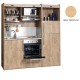 Πολυκουζίνα mini kitchen 190cm με μεγάλο ψυγείο & μεγάλο φούρνο απόχρωση δρυς για γραφεία, studios & καταλύματα airbnb Πολυκουζίνα mini kitchen 190cm με μεγάλο ψυγείο & μεγάλο φούρνο απόχρωση δρυς για γραφεία, studios & καταλύματα airbnb