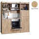 Πολυκουζίνα mini kitchen 190cm με μεγάλο ψυγείο & μεγάλο φούρνο απόχρωση δρυς ρόζοι για γραφεία, studios & καταλύματα airbnb Πολυκουζίνα mini kitchen 190cm με μεγάλο ψυγείο & μεγάλο φούρνο απόχρωση δρυς ρόζοι για γραφεία, studios & καταλύματα airbnb