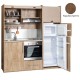 Πολυκουζίνα mini kitchen 190cm με μεγάλο ψυγείο & μεγάλο φούρνο απόχρωση καρυδιά για γραφεία, studios & καταλύματα airbnb Πολυκουζίνα mini kitchen 190cm με μεγάλο ψυγείο & μεγάλο φούρνο απόχρωση καρυδιά για γραφεία, studios & καταλύματα airbnb