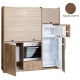 Πολυκουζίνα mini kitchen 190cm με μεγάλο ψυγείο & μεγάλο φούρνο απόχρωση καρυδιά για γραφεία, studios & καταλύματα airbnb Πολυκουζίνα mini kitchen 190cm με μεγάλο ψυγείο & μεγάλο φούρνο απόχρωση καρυδιά για γραφεία, studios & καταλύματα airbnb