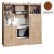 Πολυκουζίνα mini kitchen 190cm με μεγάλο ψυγείο & μεγάλο φούρνο απόχρωση κερασιάς για γραφεία, studios & καταλύματα airbnb Πολυκουζίνα mini kitchen 190cm με μεγάλο ψυγείο & μεγάλο φούρνο απόχρωση κερασιάς για γραφεία, studios & καταλύματα airbnb
