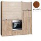 Πολυκουζίνα mini kitchen 190cm με μεγάλο ψυγείο & μεγάλο φούρνο απόχρωση κερασιάς για γραφεία, studios & καταλύματα airbnb Πολυκουζίνα mini kitchen 190cm με μεγάλο ψυγείο & μεγάλο φούρνο απόχρωση κερασιάς για γραφεία, studios & καταλύματα airbnb