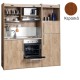 Πολυκουζίνα mini kitchen 190cm με μεγάλο ψυγείο & μεγάλο φούρνο απόχρωση κερασιάς για γραφεία, studios & καταλύματα airbnb Πολυκουζίνα mini kitchen 190cm με μεγάλο ψυγείο & μεγάλο φούρνο απόχρωση κερασιάς για γραφεία, studios & καταλύματα airbnb