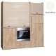 Πολυκουζίνα mini kitchen 190cm με μεγάλο ψυγείο & μεγάλο φούρνο απόχρωση λευκή για γραφεία, studios & καταλύματα airbnb