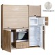 Πολυκουζίνα mini kitchen 190cm με μεγάλο ψυγείο & μεγάλο φούρνο απόχρωση πεπαλαιωμένου για γραφεία, studios & καταλύματα airbnb Πολυκουζίνα mini kitchen 190cm με μεγάλο ψυγείο & μεγάλο φούρνο απόχρωση πεπαλαιωμένου για γραφεία, studios & καταλύματα airbnb