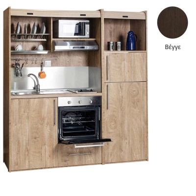 Πολυκουζίνα mini kitchen 190cm με μεγάλο ψυγείο & μεγάλο φούρνο απόχρωση βέγγε για γραφεία, studios & καταλύματα airbnb Πολυκουζίνα mini kitchen 190cm με μεγάλο ψυγείο & μεγάλο φούρνο απόχρωση βέγγε για γραφεία, studios & καταλύματα airbnb