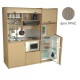 Πολυκουζίνα mini kitchen 190cm με μεγάλο ψυγείο & μικρό φουρνάκι απόχρωση δρυς μπεζ για ξενώνες & γραφεία Πολυκουζίνα mini kitchen 190cm με μεγάλο ψυγείο & μικρό φουρνάκι απόχρωση δρυς μπεζ για ξενώνες & γραφεία