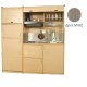 Πολυκουζίνα mini kitchen 190cm με μεγάλο ψυγείο & μικρό φουρνάκι απόχρωση δρυς μπεζ για ξενώνες & γραφεία Πολυκουζίνα mini kitchen 190cm με μεγάλο ψυγείο & μικρό φουρνάκι απόχρωση δρυς μπεζ για ξενώνες & γραφεία