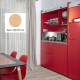 Πολυκουζίνα mini kitchen 190cm με μεγάλο ψυγείο & μικρό φουρνάκι απόχρωση δρυς για ξενώνες & γραφεία